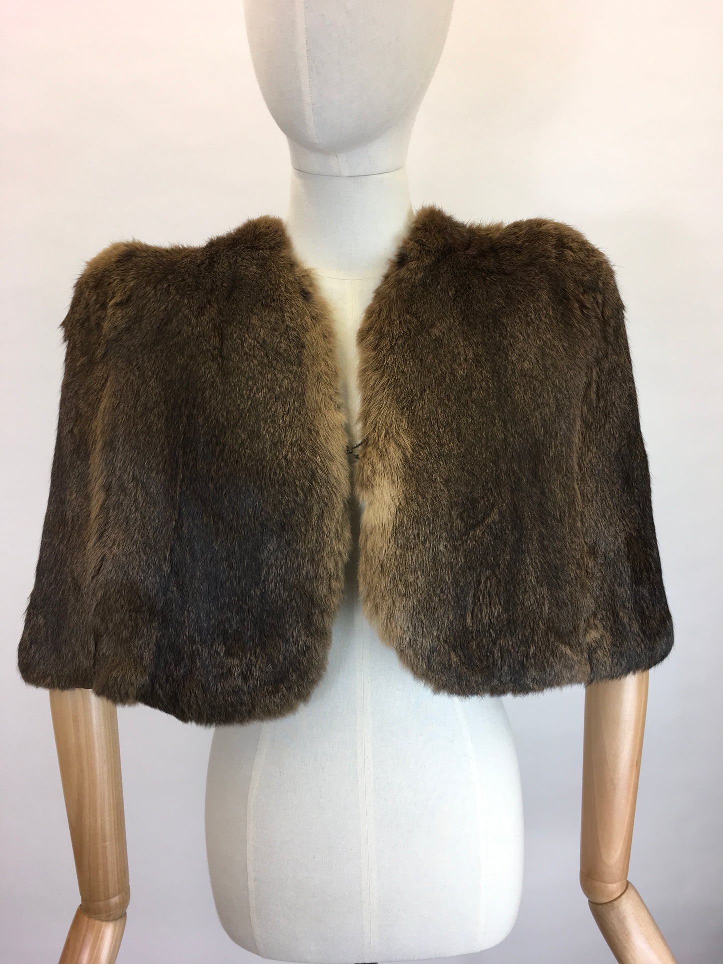 Original 1940’s Rabbit Fur Cape - In A Lovely Warm Brown