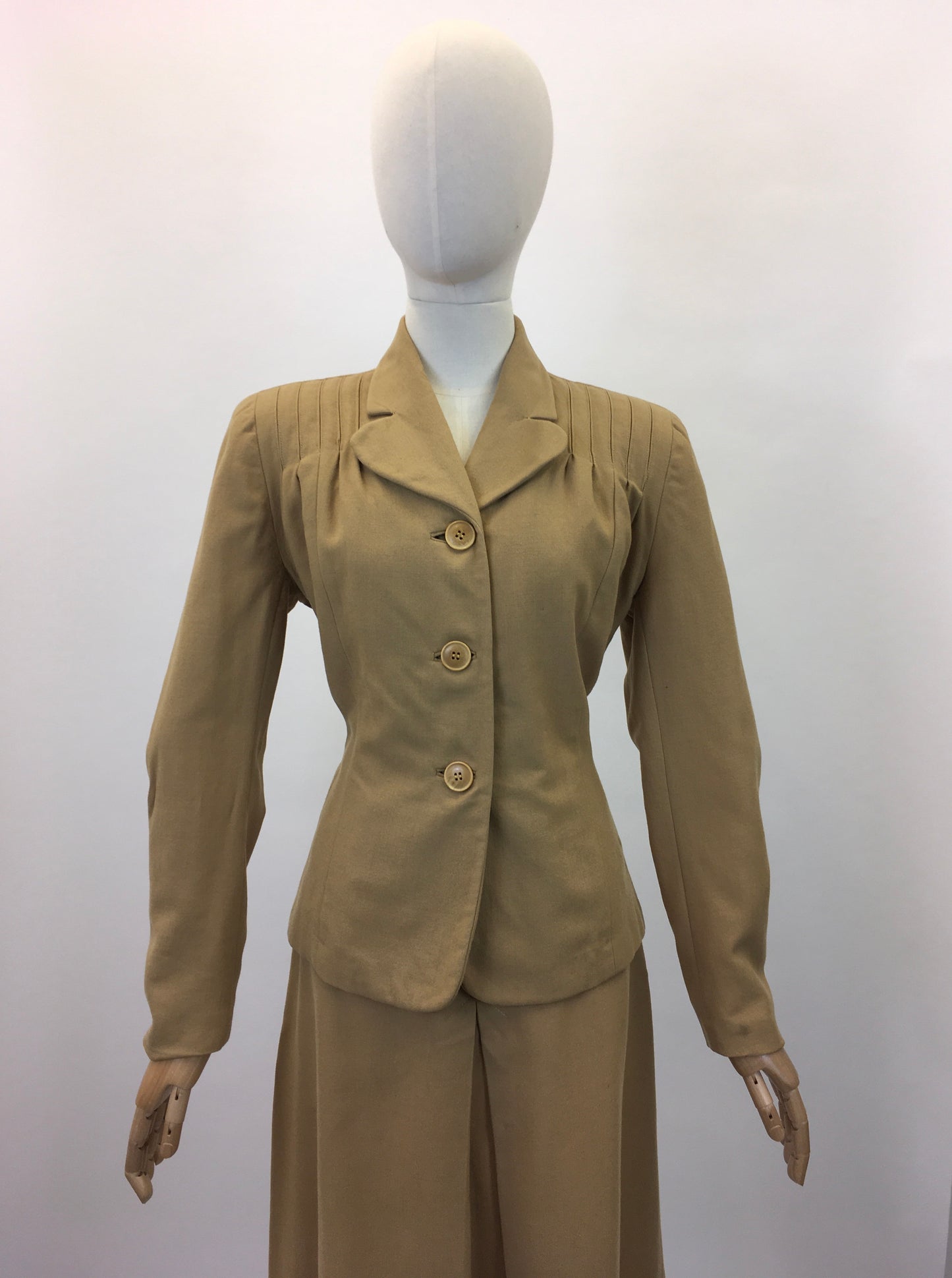 Original 1940's Fabulous Wool 2 pc Suit - In A Deep Mustard