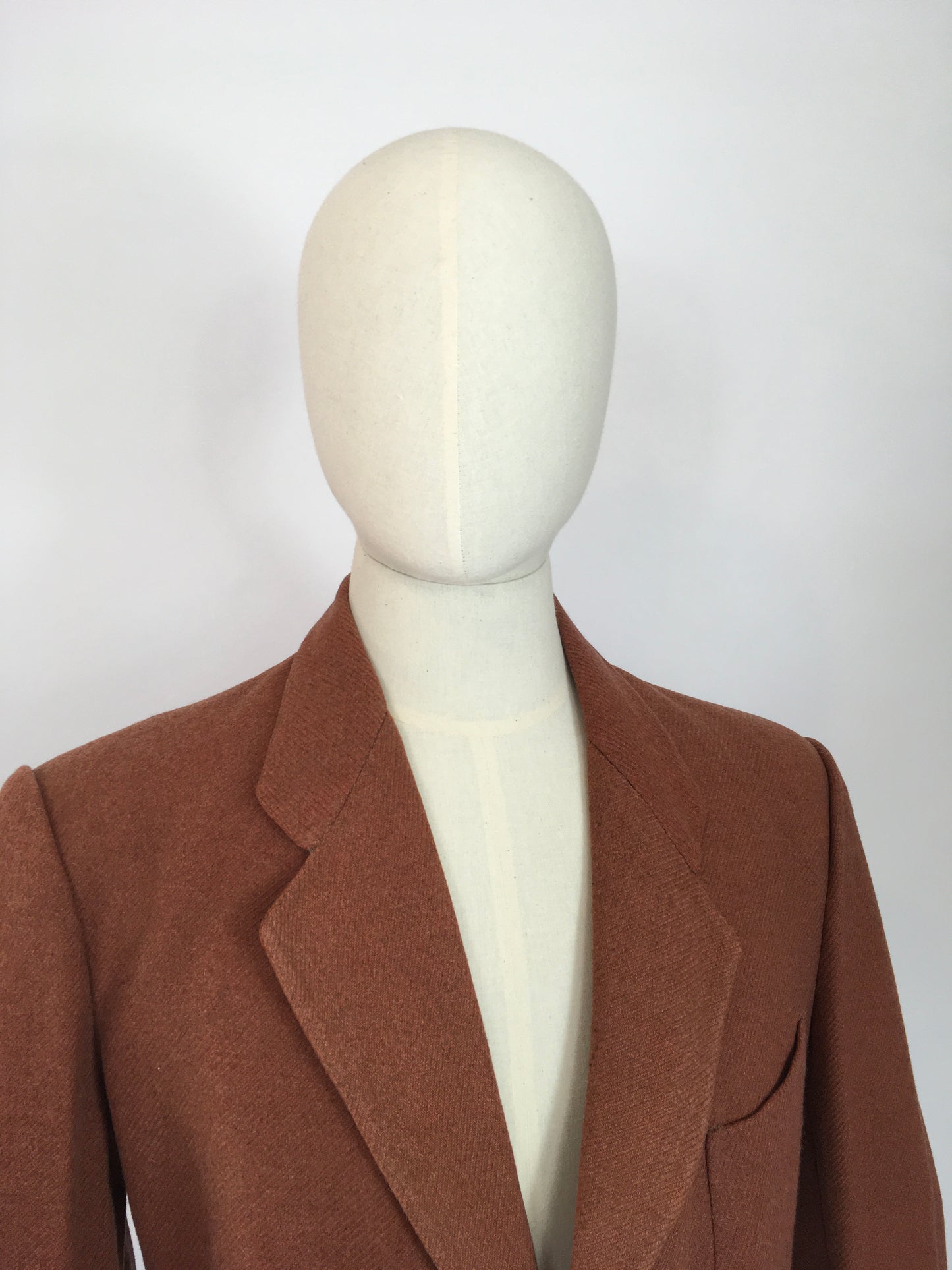 Original 1940’s Single Breasted Gents Jacket - In A Classic Period Rust Wool