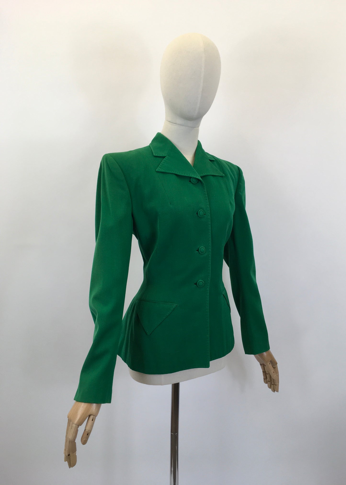 Original 1940's Longline Jacket in Green - By American Label ' Tailorbrooke'