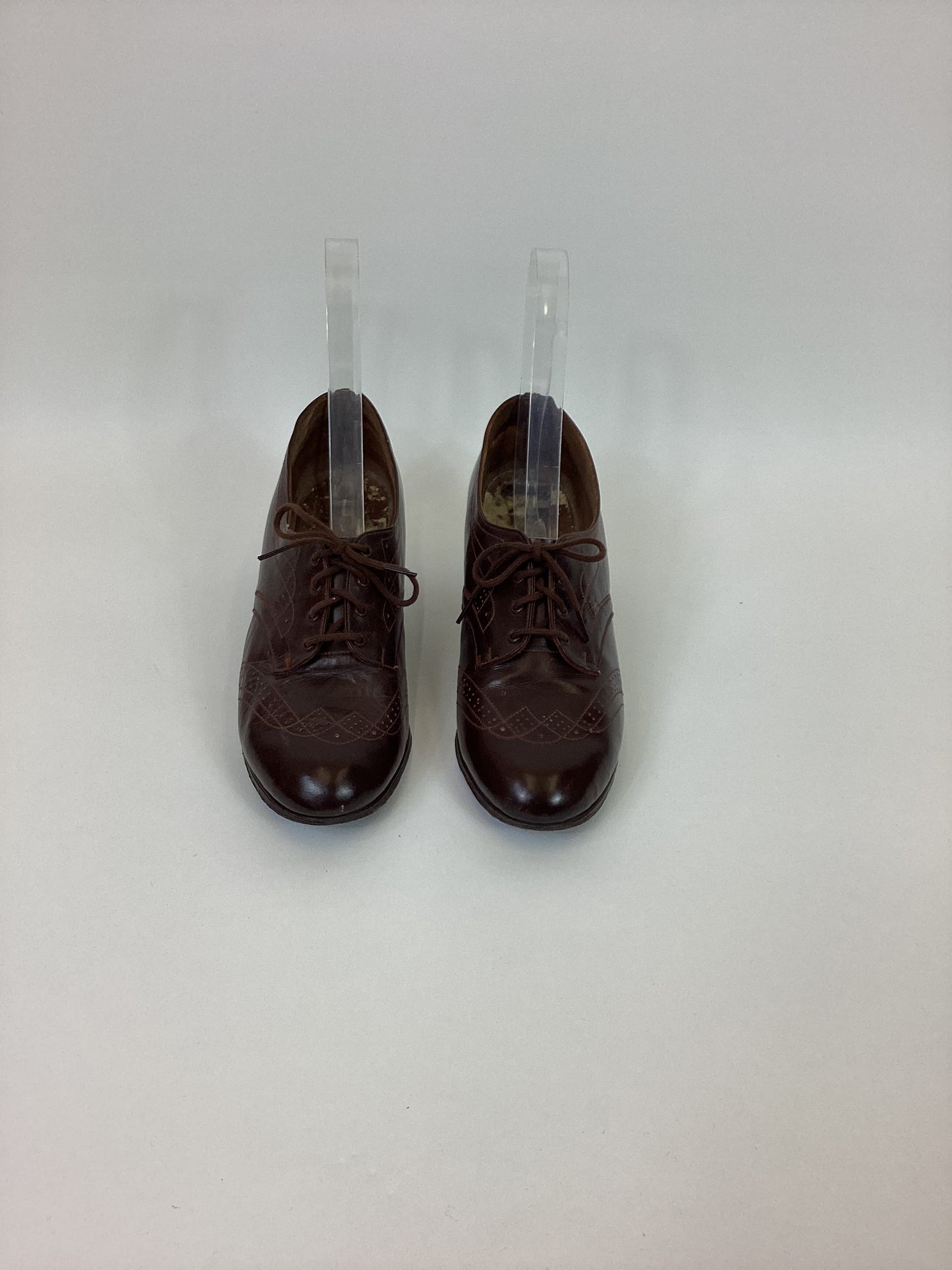 Original 1940s Fabulous Lace Up Brogues - In Chocolate Brown