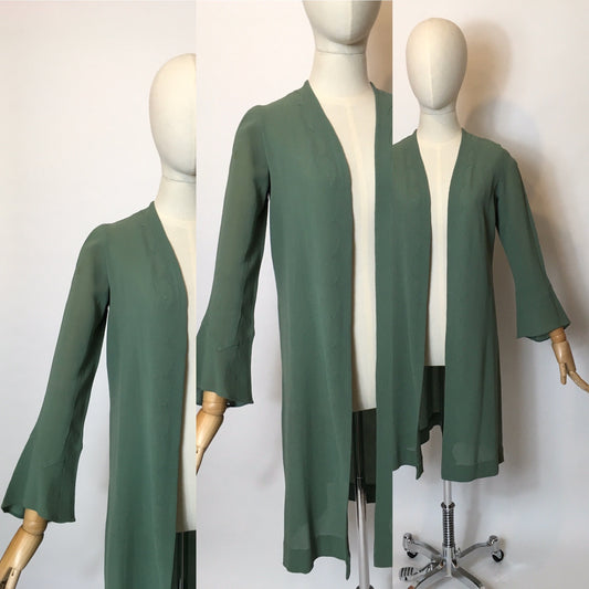 Original 1930’s Eau De Nil Lightweight Summer Overcoat - Festival of Vintage Fashion Show Exclusive