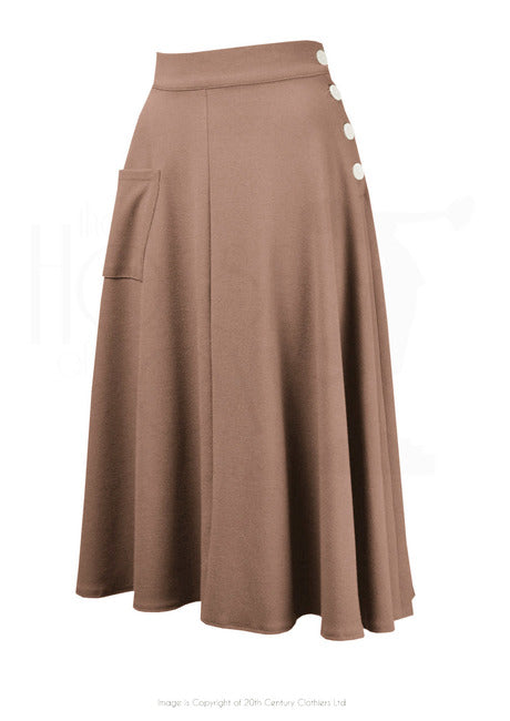 House of Foxy Whirlaway Skirt in Warm Taupe