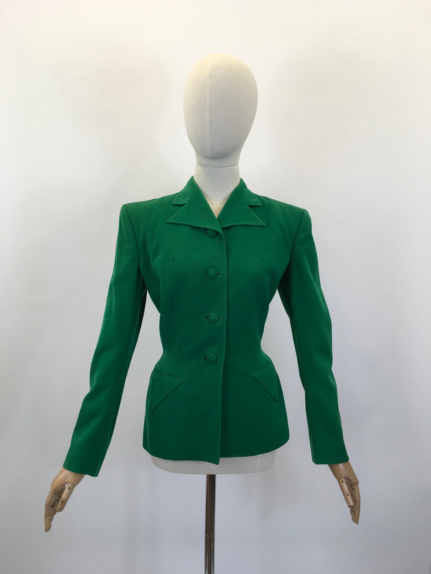 Original 1940's Longline Jacket in Green - By American Label ' Tailorbrooke'