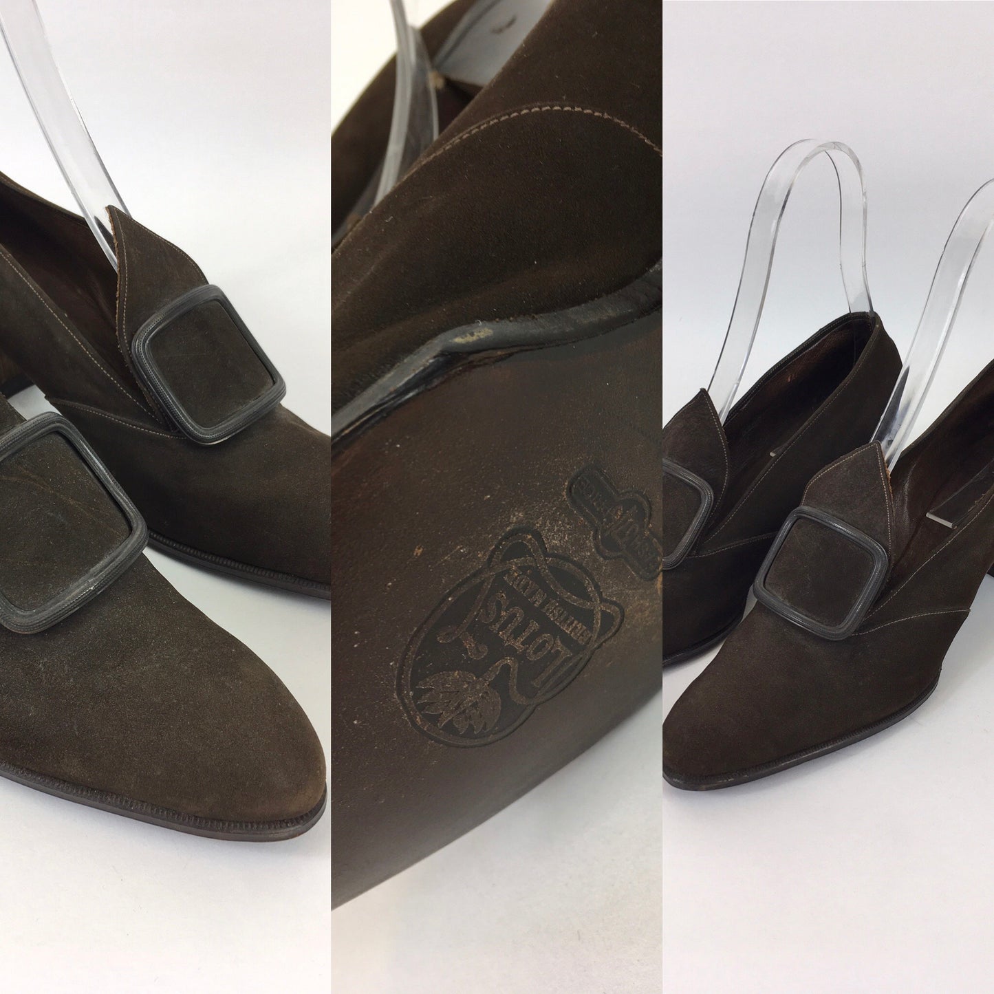 Original 1940’s Brown Suede Shoes - Made By ‘ Lotus ‘ A UK 5 / 5 1/2