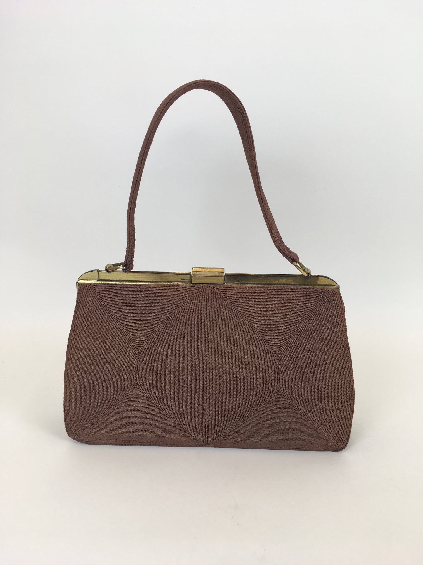 Original Beautiful 1940’s ‘ Corde’ Handbag - In Soft Brown