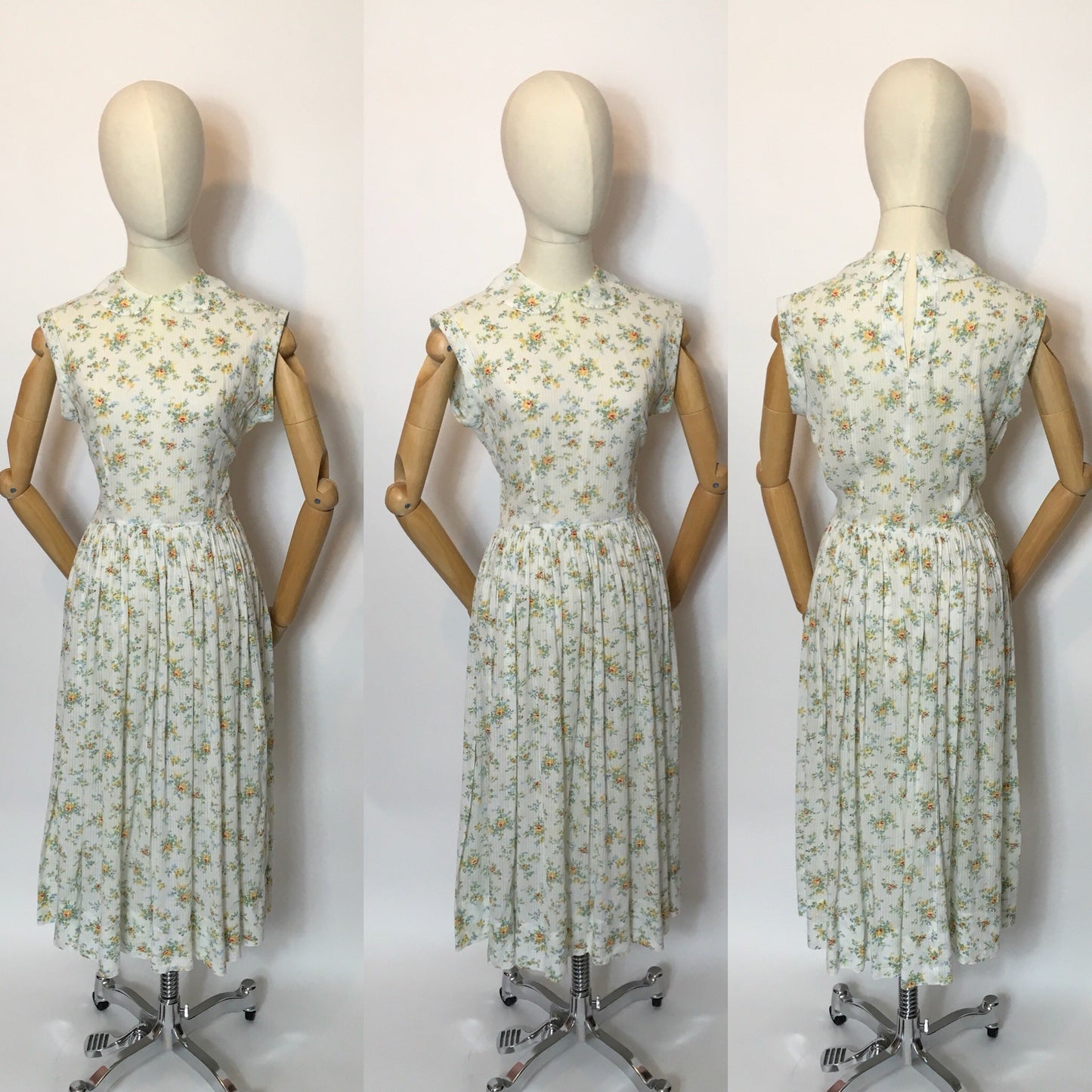 Original 1930s Floral Cotton Lawn Day Dress - Simple Elegance classic of the era