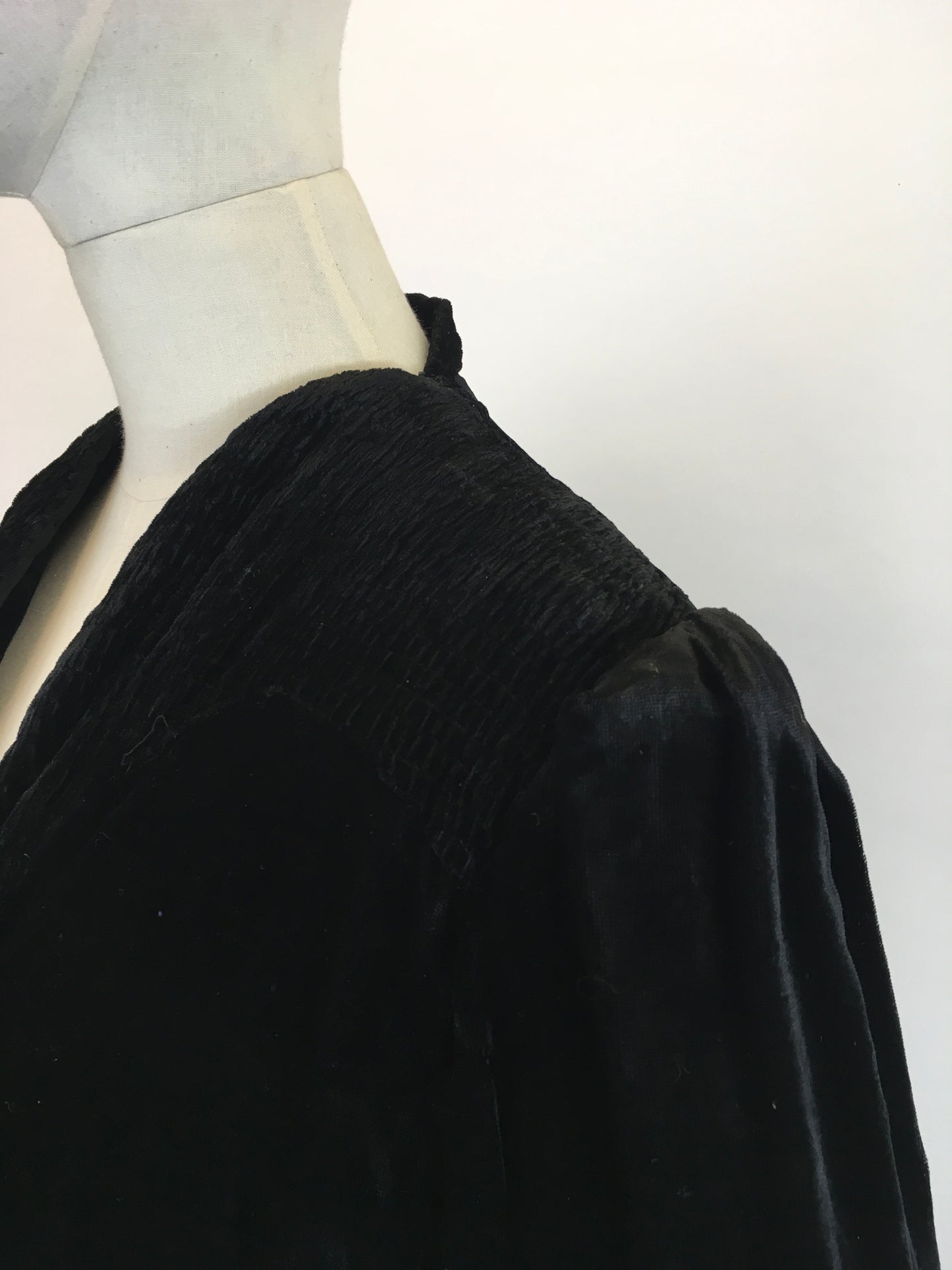 Original 1920's / 1930's Exquisite Evening Jacket - In Black Silk Velvet With Stunning Details