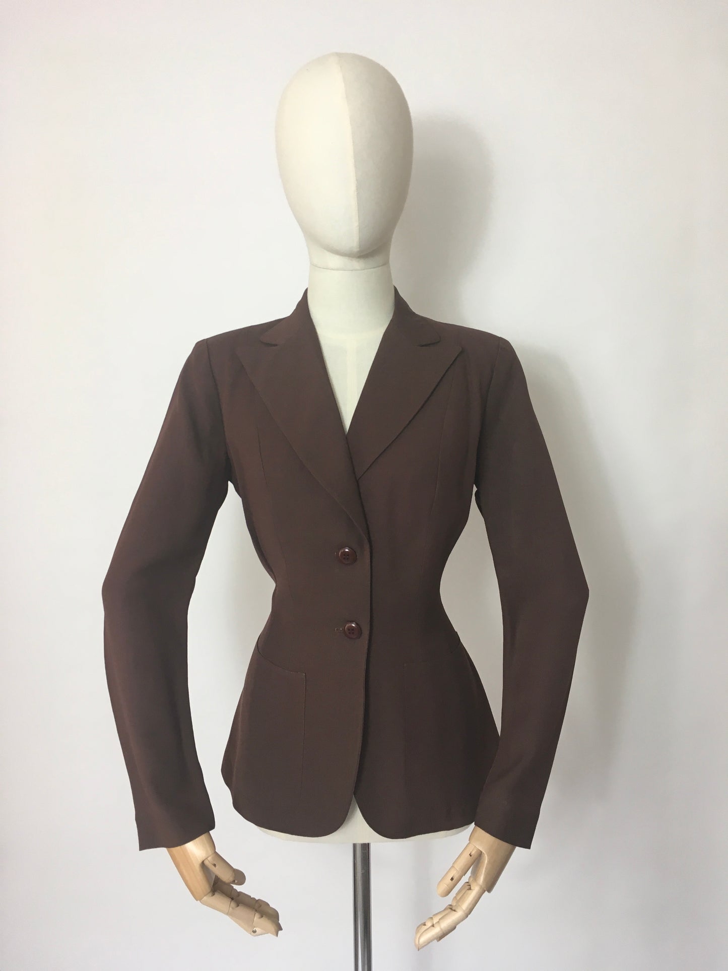 Original 1940’s Summer Jacket in Brown - ‘ Sacony Palm Beach ‘ Label