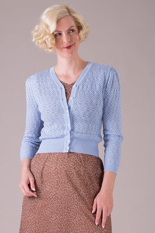 Emmy Designs Topnotch Teatime Cardigan in Forget Me Not