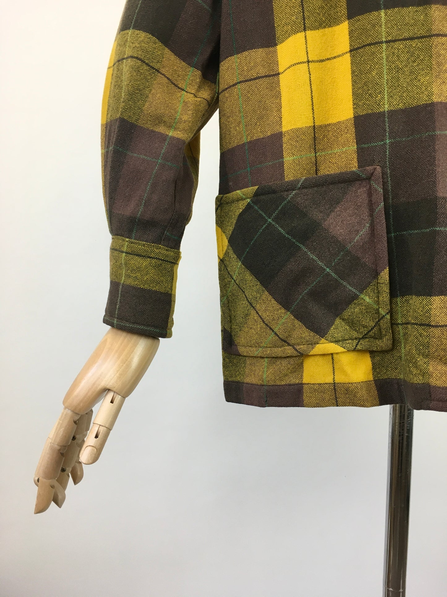 Original Fabulous 1940's Pendelton Jacket - In Warm Brown, Mustard and Bottle Green