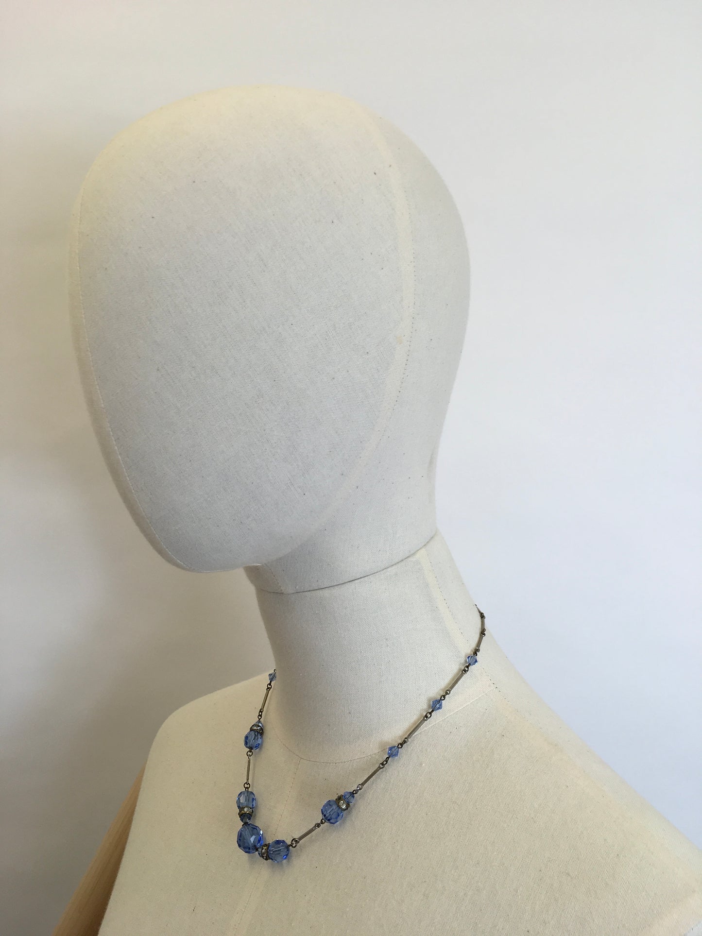 Original 1930’s Necklace - With Royal Blue Glass Beads