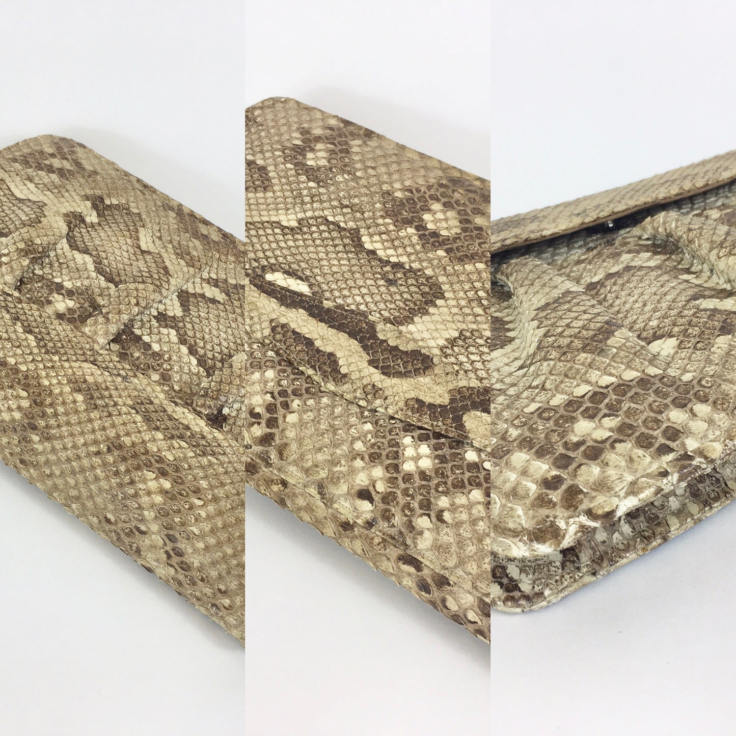 Original 1930’s Fabulous Snakeskin Clutch Handbag - With Beautiful Detailing