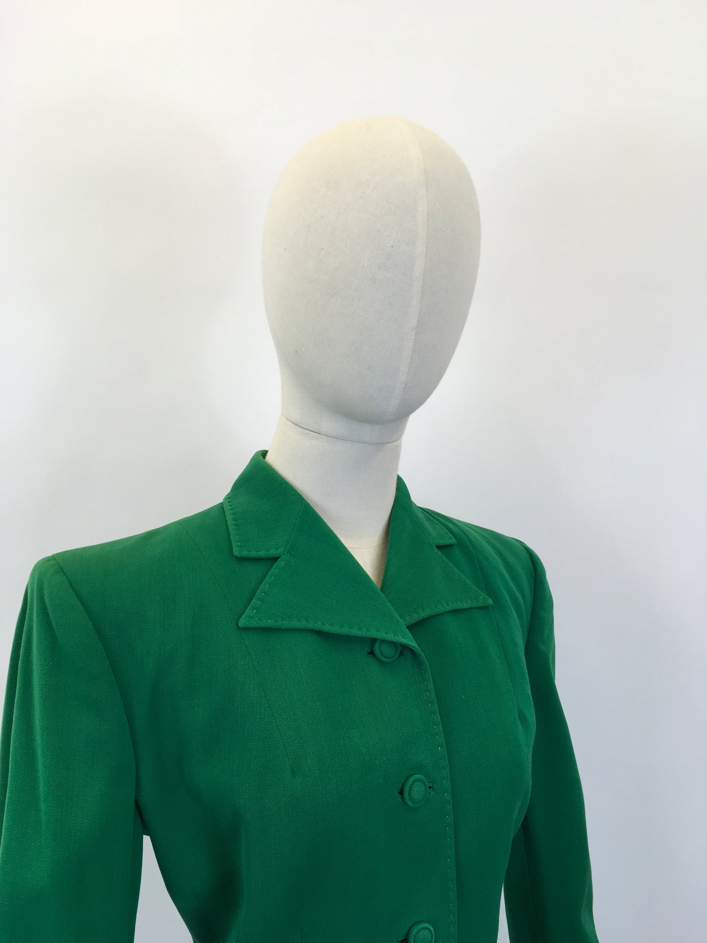 Original 1940's Longline Jacket in Green - By American Label ' Tailorbrooke'