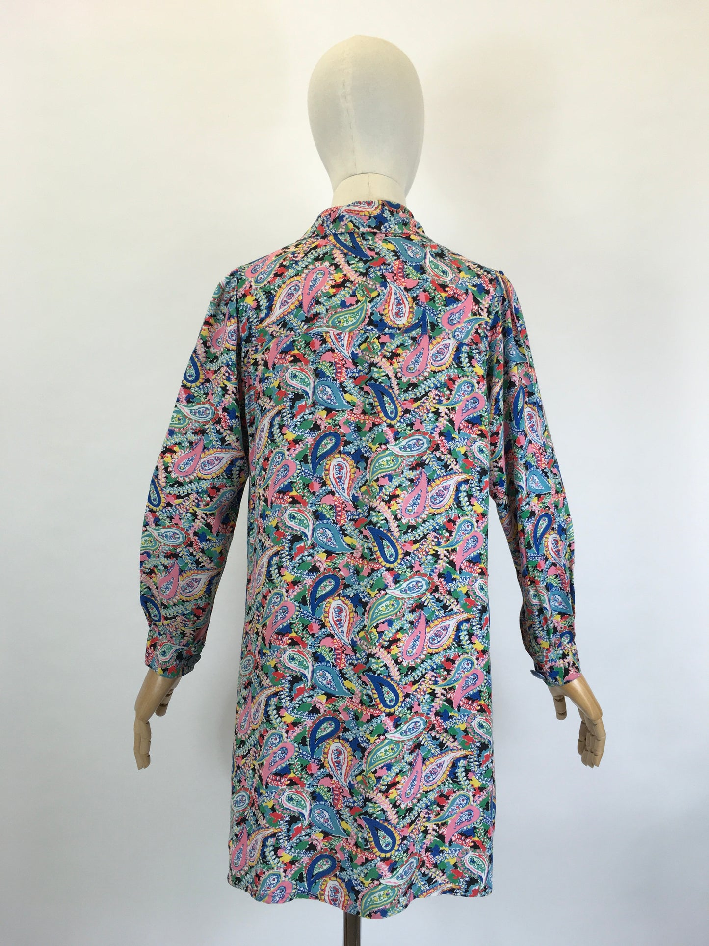 Original 1940’s CC41 Stunning Cotton Smock - In the Most Vibrant Floral & Paisley Print