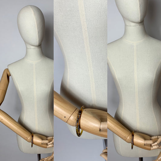 Original late 1920s early 1930’s Snake Arm Cuff / Bracelet - Featuring Paste Gems and Green Eyes