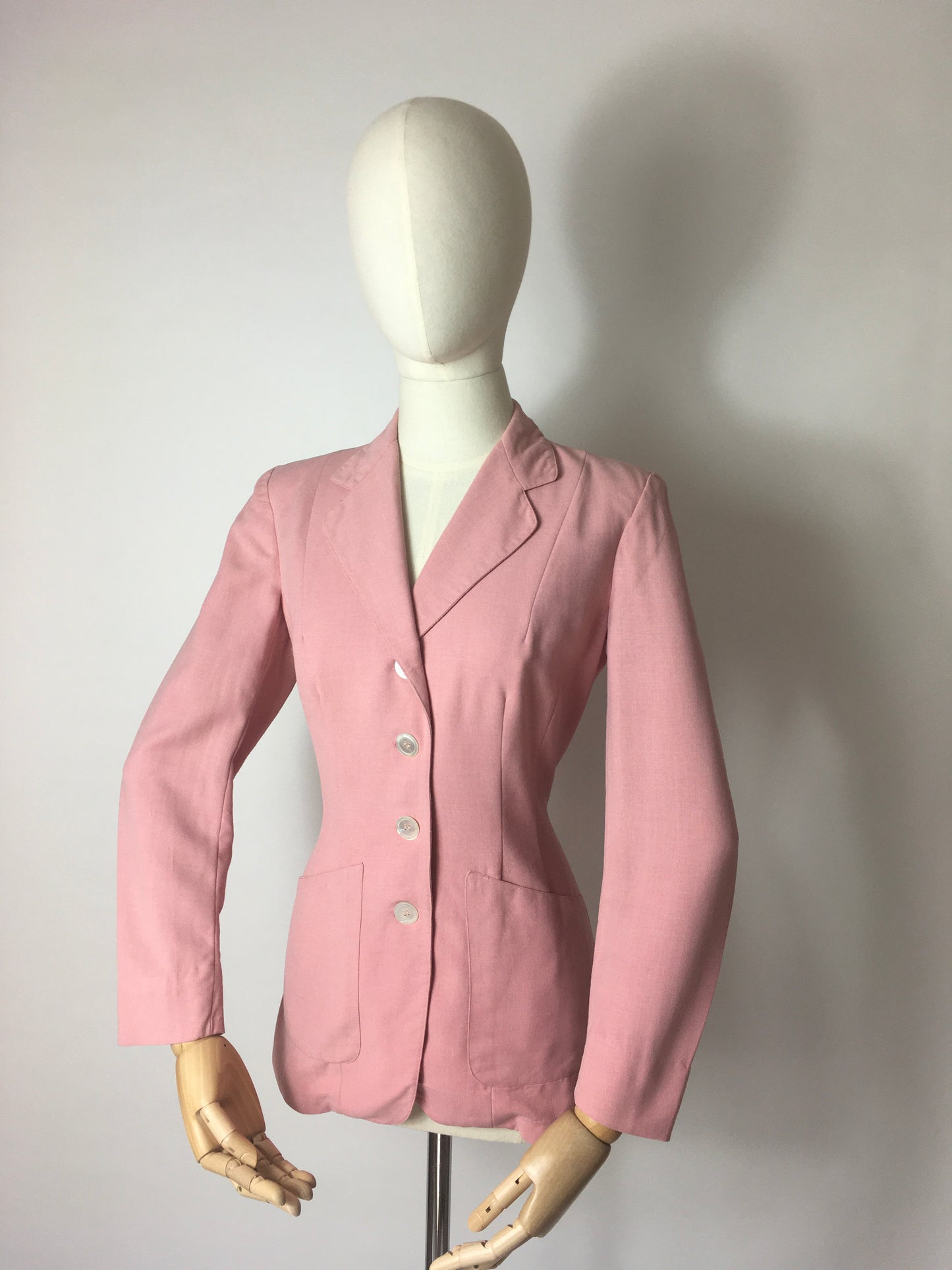 Original 1940’s Lightweight Summer Jacket In Blush - ‘ Sacony Palm Beach’ Label