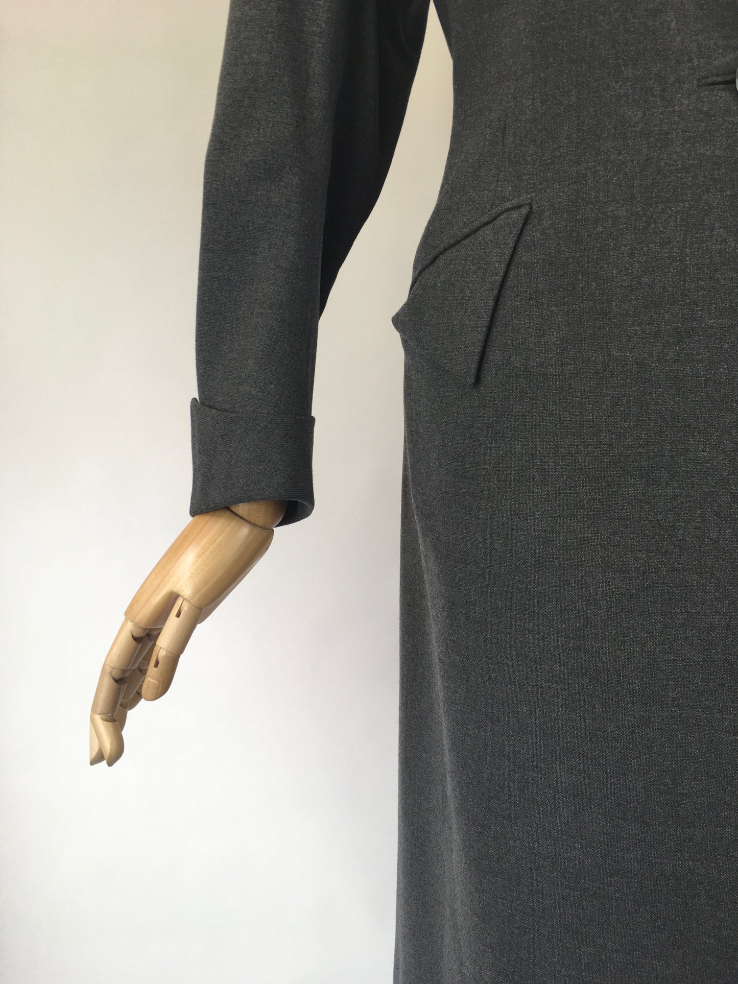 Original 1930’s Tailored Spring Weight Coat - In Grey