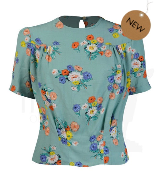 House of Foxy 1940’s ‘ We’ll Meet Again’ Blouse in Love Story