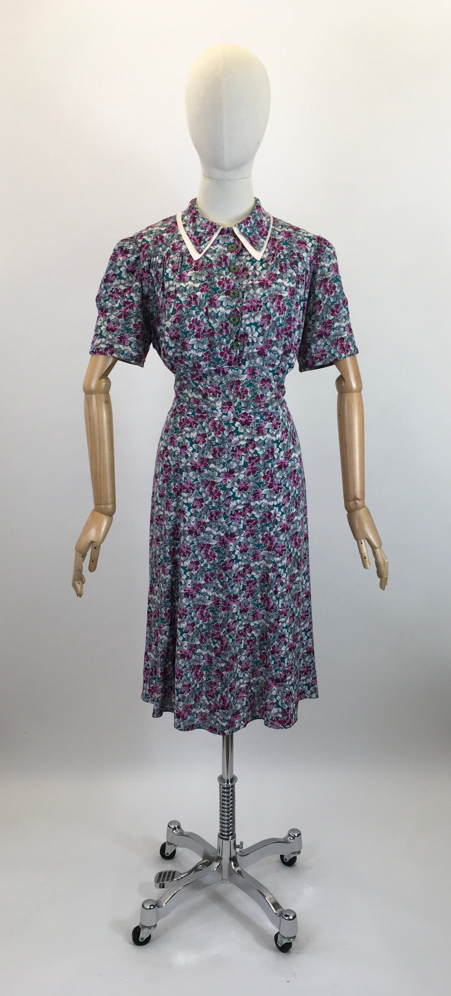 Original 1940's Stunning CC41 Floral Day Dress - ' From Maggie's Collection'
