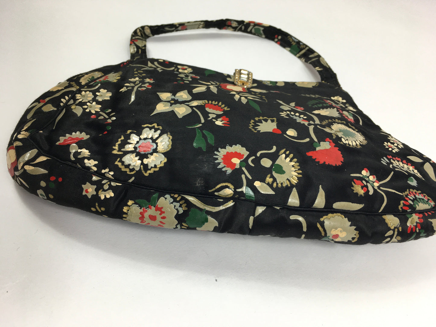 Original 1930’s Exquisite  Evening Bag - In The Most Beautiful Handpainted Delicate Floral